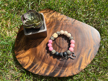 Load image into Gallery viewer, Pink Vibes Silicone Beaded Wristlet Keychain