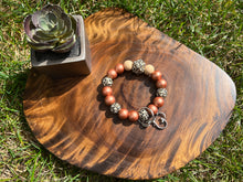 Load image into Gallery viewer, Rose Gold Silicone Beaded Wristlet Keychain