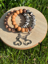 Load image into Gallery viewer, Coffee Collection Silicone Beaded Wristlet Keychain