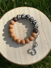 Load image into Gallery viewer, Coffee Collection Silicone Beaded Wristlet Keychain