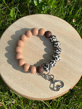 Load image into Gallery viewer, Coffee Collection Silicone Beaded Wristlet Keychain