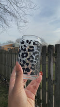 Load and play video in Gallery viewer, Can Glass-  Cheetah Print (Shimmer black)
